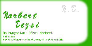 norbert dezsi business card