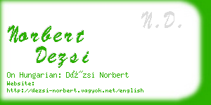 norbert dezsi business card